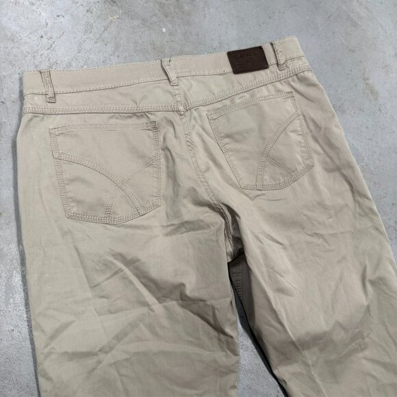 BRAX Cooper Chino Pants Stretch Cotton Trousers Beige 36x29 - Picture 9 of 10